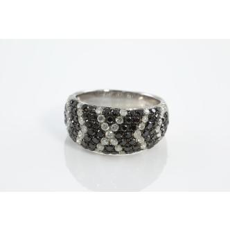 1.72ct Black and White Diamond Ring