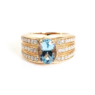 2.41ct Aquamarine and Diamond Ring