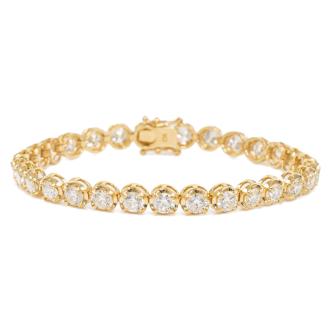 9.29ct Round Diamond Tennis Bracelet