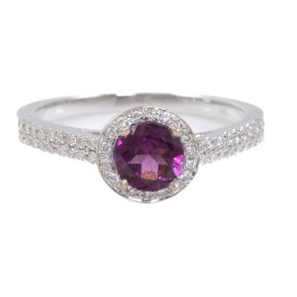 0.66ct Rhodolite Garnet and Diamond Ring