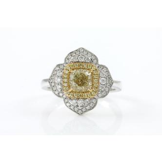 1.14ct Fancy Yellow Diamond Ring