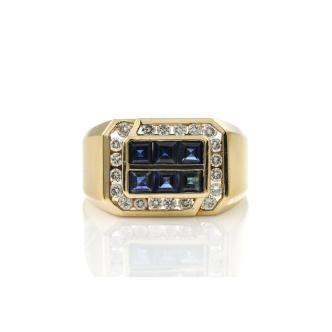 1.24ct Sapphire & Diamond 18ct Gold Ring
