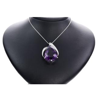 40.04ct Amethyst and Diamond Pendant