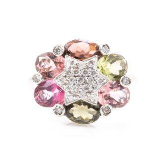 Tourmaline 4.46cts and Diamond Ring