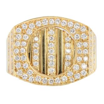 Diamond 0.82ct Mens Ring 18ct gold 9.6g*