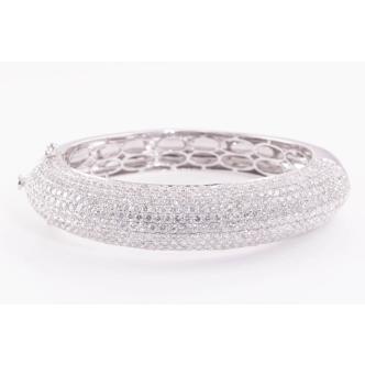 15.00ct Diamond Bangle 18ct White Gold