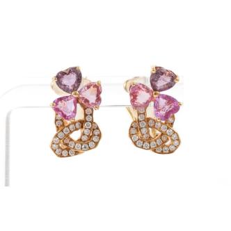 3.49ct Sapphire and Diamond Earrings