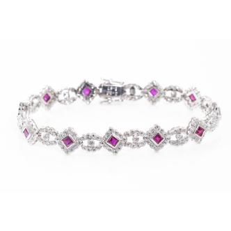 2.30ct Ruby & 1.67ct Diamond Bracelet