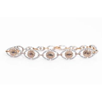 3.78ct Pink & White Diamond Bracelet*