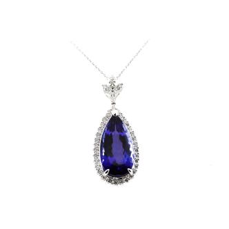 15.20ct Tanzanite and Diamond Pendant