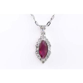 1.51ct Ruby and 0.74ct Diamond Pendant