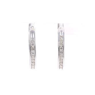 0.49ct Diamond Hoop Earrings