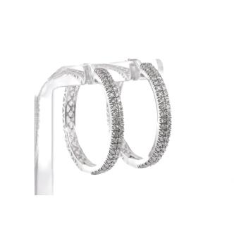 1.52ct Diamond Hoop Earrings