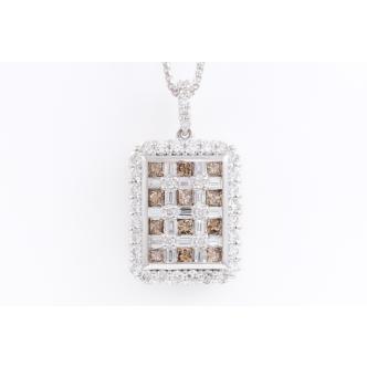 2.00ct White & Fancy Brown Diamond Pendant