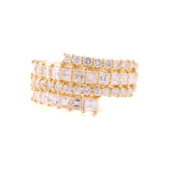 1.55ct Round & Carre Cut Diamond Dress Ring