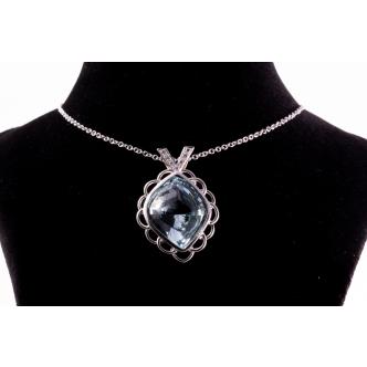14.90ct Aquamarine and Diamond Pendant