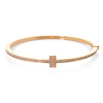 Tiffany & Co Diamond Hinged Wire Bangle