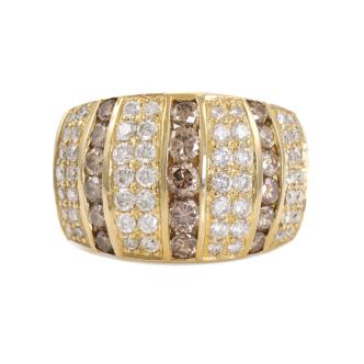 1.50ct White & Champagne Diamond Dress Ring