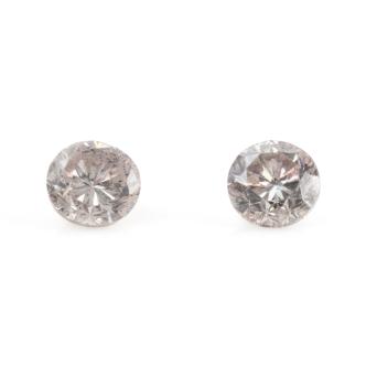 Two Natural Light Pink Diamonds GIA 0.65ct