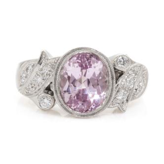 4.01ct Kunzite & Diamond Ring