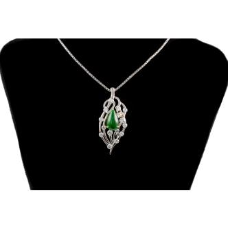 1.02ct Jadeite Jade & Diamond Pendant*