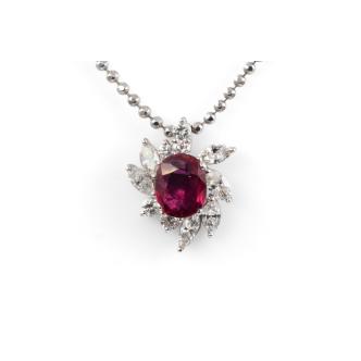 1.14ct Ruby and Diamond Pendant
