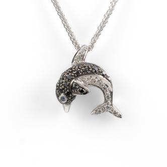 0.30ct Diamond Dolphin Pendant