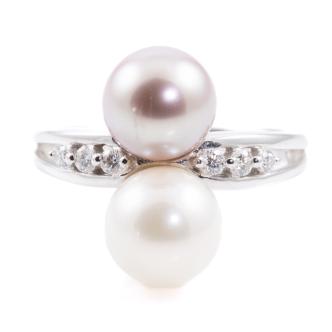 Pearl and Diamond Ring