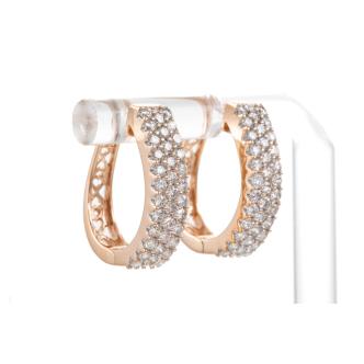 1.68ct Diamond Hoop Earrings