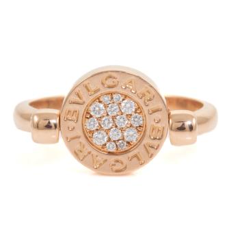 Bvlgari Bvlgari Diamond & Jade Flip Ring