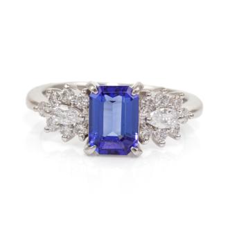 1.26ct Tanzanite and Diamond Ring
