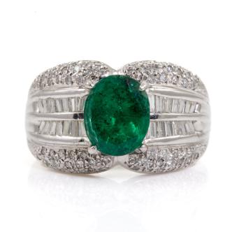 2.65ct Emerald and Diamond Ring