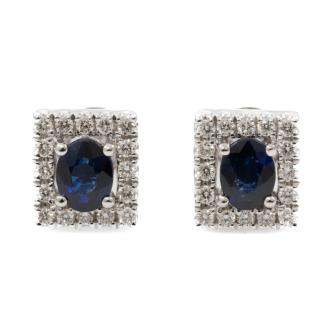 0.58ct Sapphire and Diamond Earrings