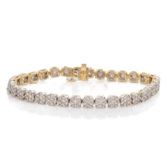 5.00ct Diamond Bracelet 14ct Gold 15.5g