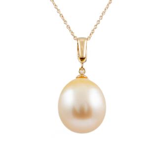13.9mm Golden South Sea Pearl Pendant