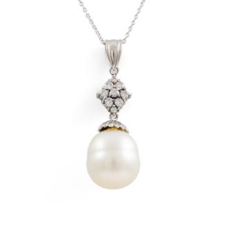 South Sea Pearl & Diamond Pendant