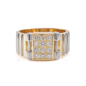 0.54ct Round Diamond Mens Ring