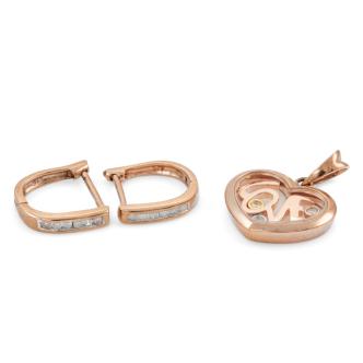 2 Piece Set: Earrings, Pendant