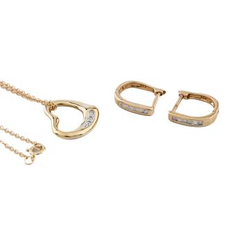 Diamond Earrings & Pendant Set*