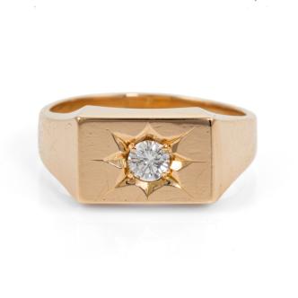 0.25ct Diamond Mens Ring 11.2g