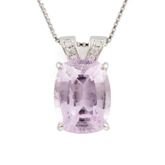 16.05ct Kunzite and Diamond Pendant
