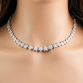 5.00ct Diamond Necklace 18ct Gold 34.8g