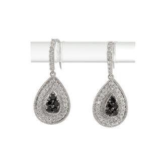 Black and White Diamond Earrings