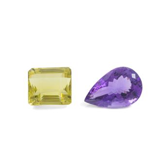 56.51ct Lemon Quartz & Amethyst Parcel