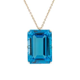 18.00ct Blue Topaz Pendant