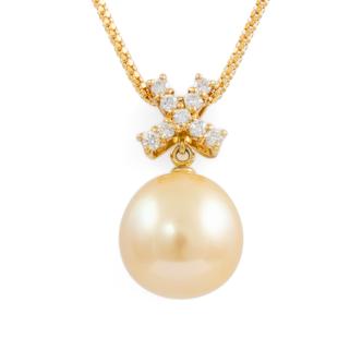 12.6mm Golden South Sea Pearl Pendant
