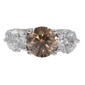 2.02ct Champagne Diamond Ring GSL VVS2