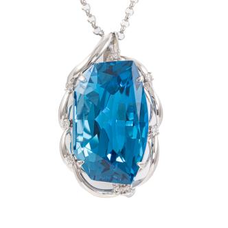 56.02ct Topaz & 0.16ct Diamond Pendant