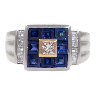 1.56ct Sapphire and Diamond Ring