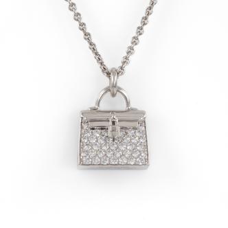 Hermes Amulettes Kelly Diamond Pendant